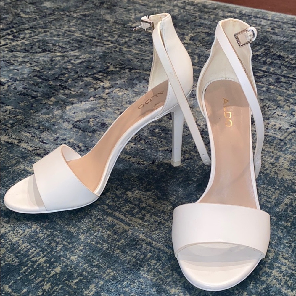 ALDO white strappy heel